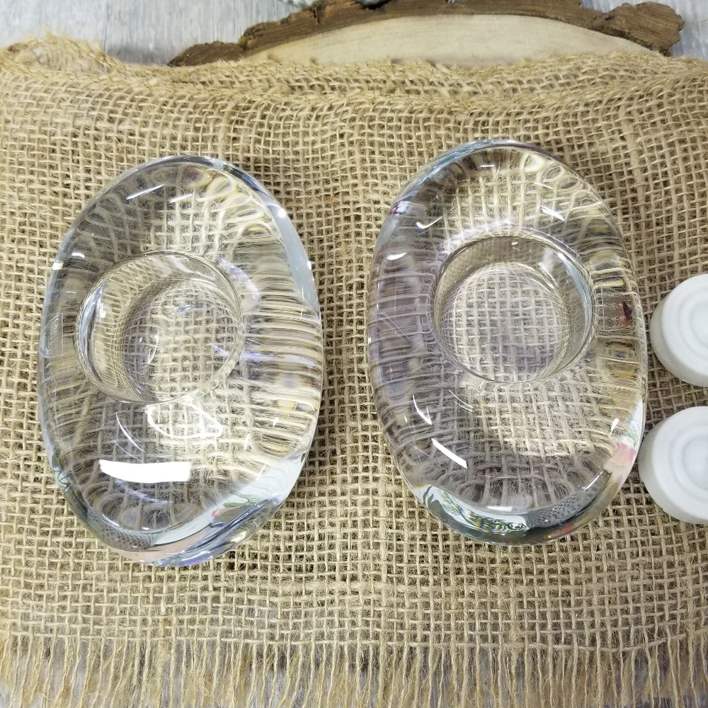 Orrefors Swedish Crystal Votive Holders